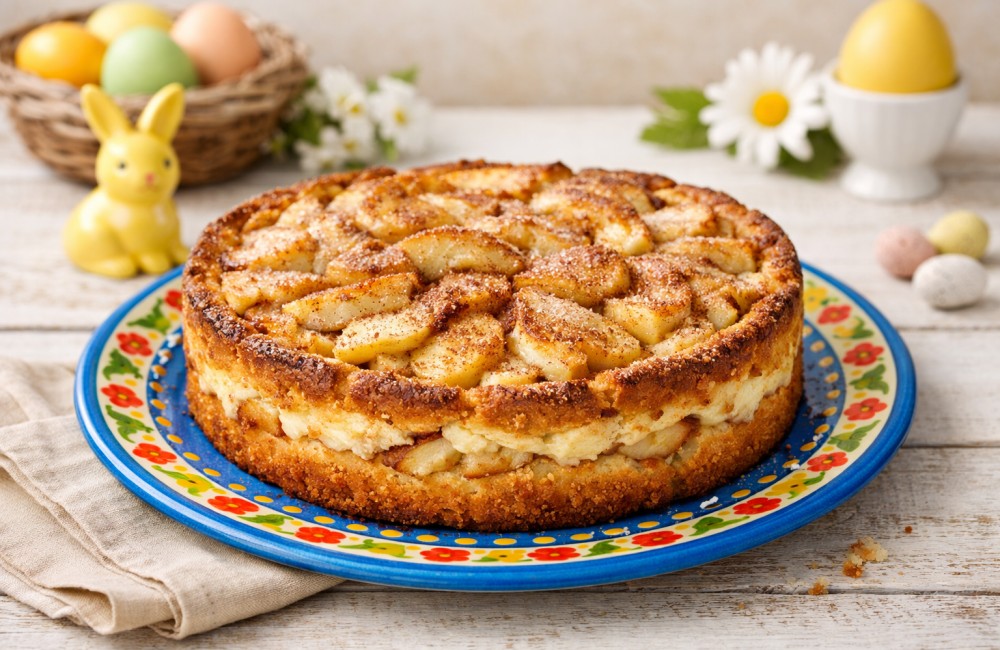 Appeltaart met crème fraîche Appeltaart met crème fraîche